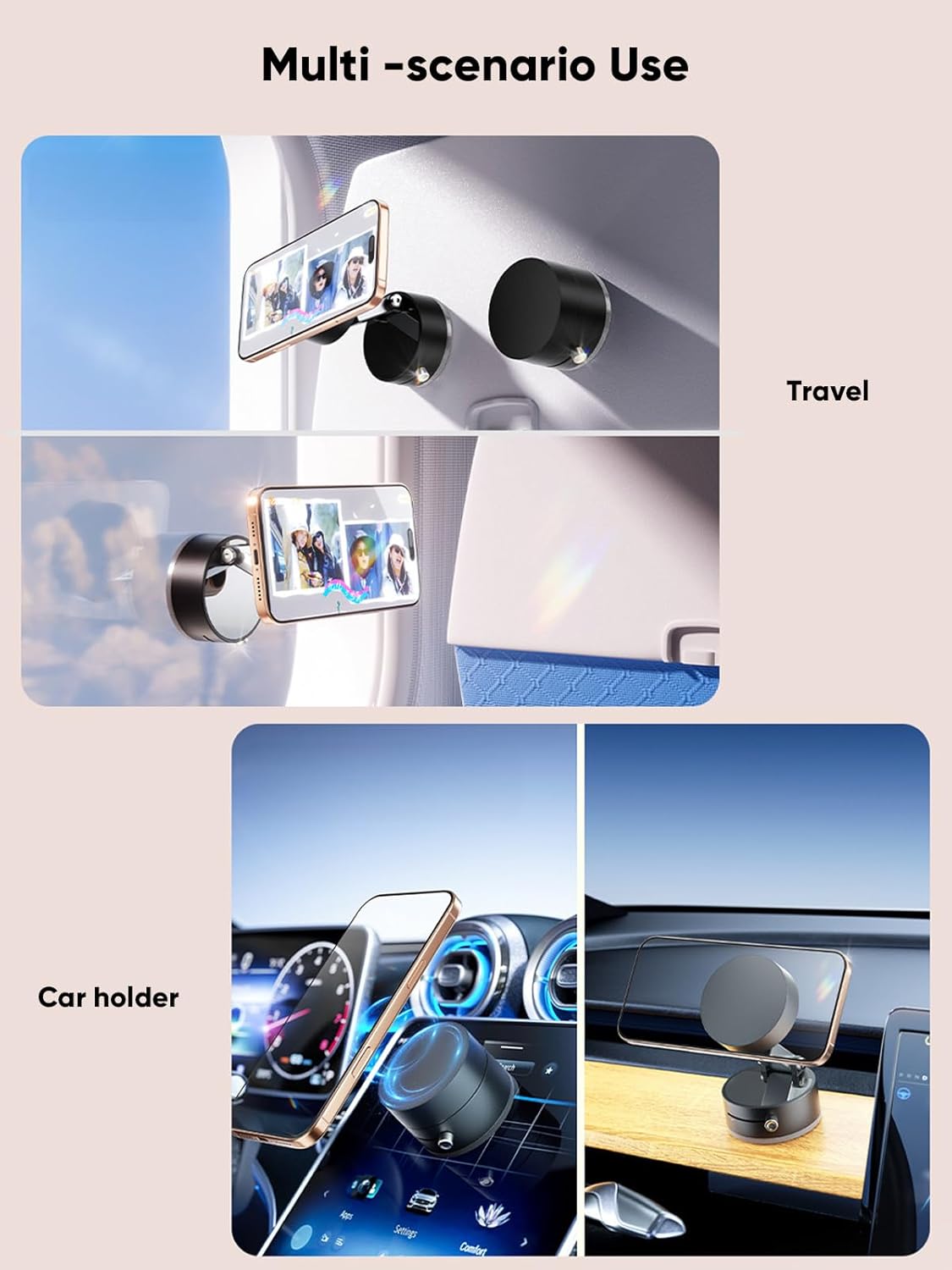 Vacuum Magnetic Suction Phone Holder