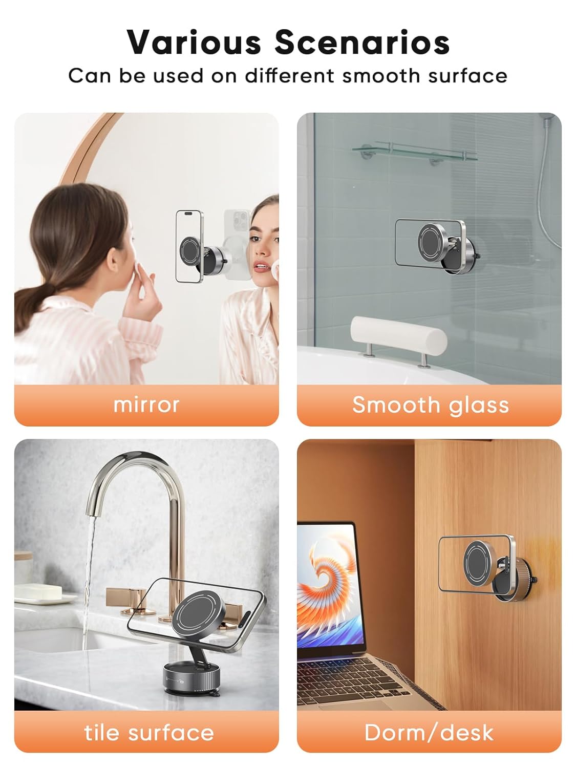 Vacuum Magnetic Suction Phone Holder